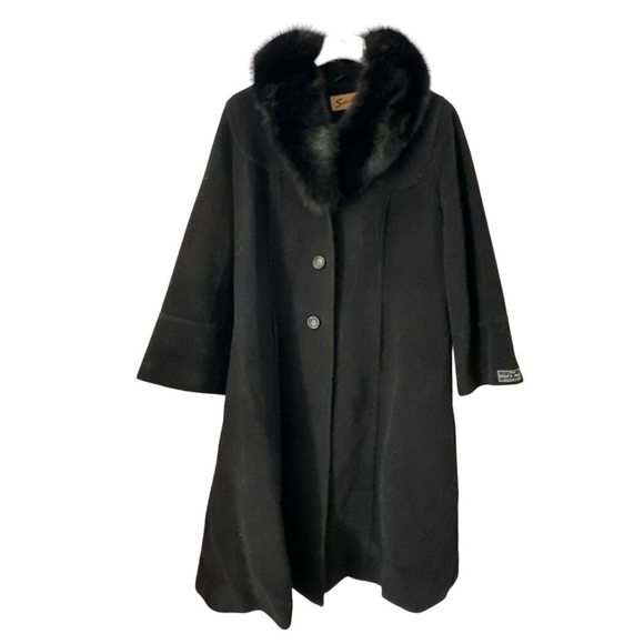 Sachi Collection Wool and Angora Winter Coat Plus Size 16 - Picture 1 of 4